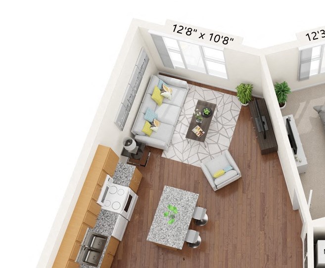 Brighton Oaks_1 Bedroom Floor Plan